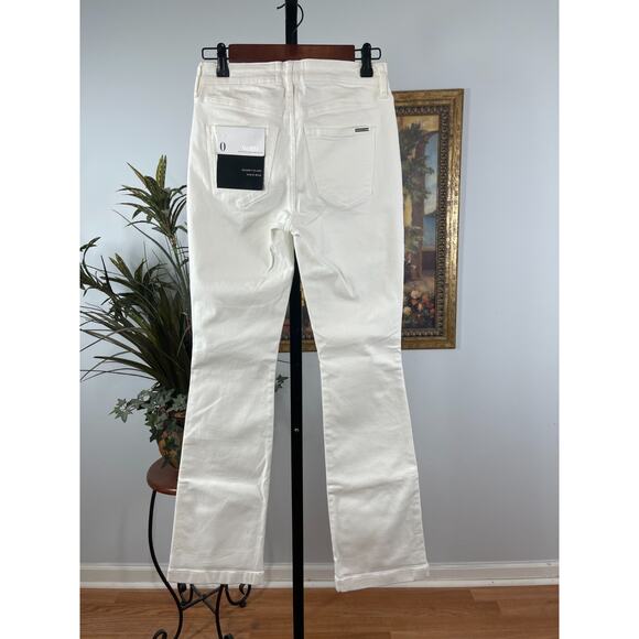 White House Black Market Jeans Womens 0R White Skinny Flare Minimalist Luxury - Picture 3 of 10